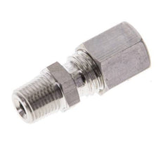 1/8'' NPT Male x 6L Stainless steel Straight Compression Fitting 315 Bar DIN 2353