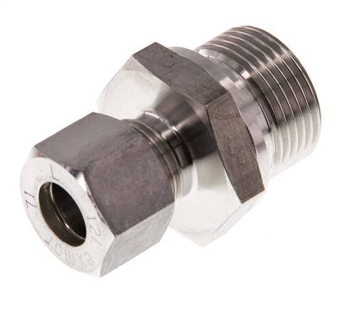 G 3/4'' Buitendraad x 12L RVS Rechte Knelfitting 315 Bar DIN 2353