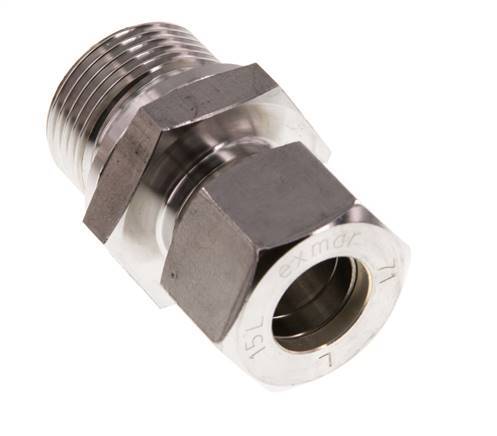 G 3/4'' Buitendraad x 15L RVS Rechte Knelfitting 315 Bar DIN 2353