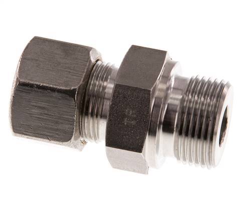 G 3/4'' Buitendraad x 16S RVS Rechte Knelfitting 400 Bar DIN 2353