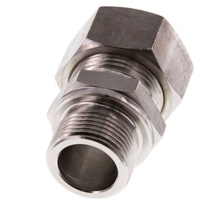 G 3/4'' Buitendraad x 22L RVS Rechte Knelfitting 160 Bar DIN 2353