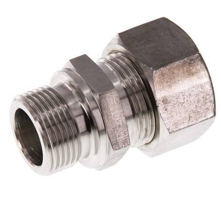 G 3/4'' Buitendraad x 22L RVS Rechte Knelfitting 160 Bar DIN 2353