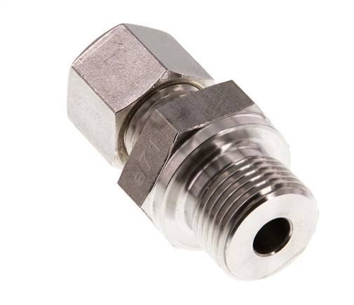 G 3/8'' Buitendraad x 8L RVS Rechte Knelfitting 315 Bar DIN 2353