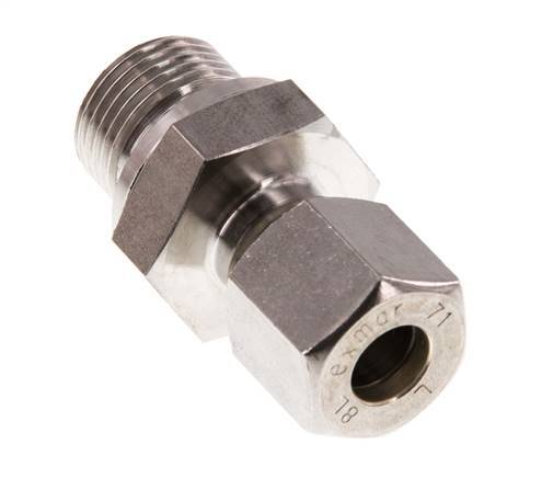 G 3/8'' Buitendraad x 8L RVS Rechte Knelfitting 315 Bar DIN 2353