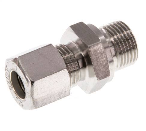 G 3/8'' Male x 10L Stainless steel Straight Compression Fitting 315 Bar DIN 2353