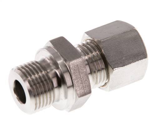 G 3/8'' Buitendraad x 10L RVS Rechte Knelfitting 315 Bar DIN 2353