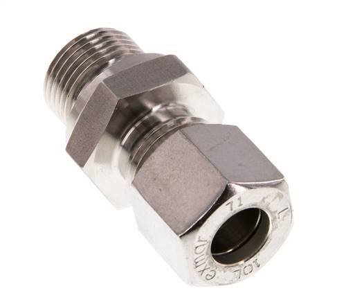 G 3/8'' Buitendraad x 10L RVS Rechte Knelfitting 315 Bar DIN 2353