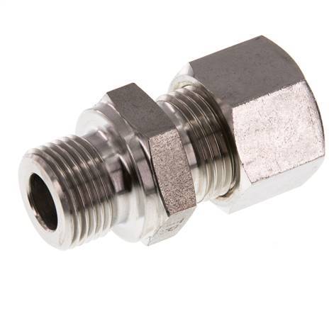 G 3/8'' Buitendraad x 12L RVS Rechte Knelfitting 315 Bar DIN 2353