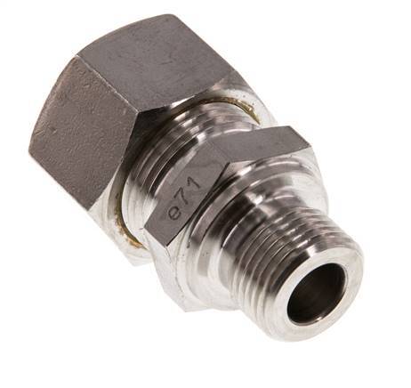 G 3/8'' Buitendraad x 15L RVS Rechte Knelfitting 315 Bar DIN 2353