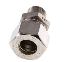 G 3/8'' Buitendraad x 15L RVS Rechte Knelfitting 315 Bar DIN 2353
