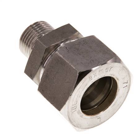 G 3/8'' Buitendraad x 18L RVS Rechte Knelfitting 315 Bar DIN 2353
