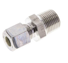 3/8'' NPT Male x 8L Stainless steel Straight Compression Fitting 315 Bar DIN 2353