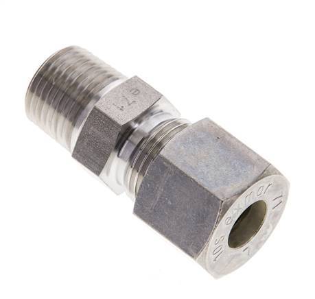 3/8'' NPT Male x 10S Stainless steel Straight Compression Fitting 630 Bar DIN 2353