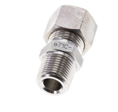 3/8'' NPT Male x 12L Stainless steel Straight Compression Fitting 315 Bar DIN 2353