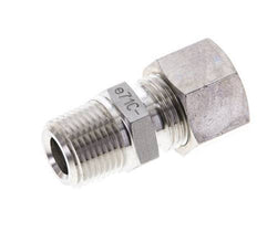 3/8'' NPT Male x 12L Stainless steel Straight Compression Fitting 315 Bar DIN 2353