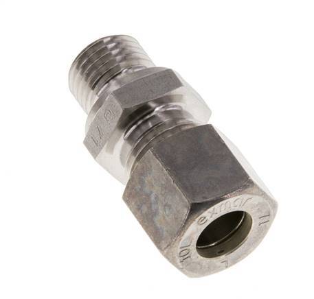 M14x1.5 Buitendraad x 10L RVS Rechte Knelfitting 315 Bar DIN 2353