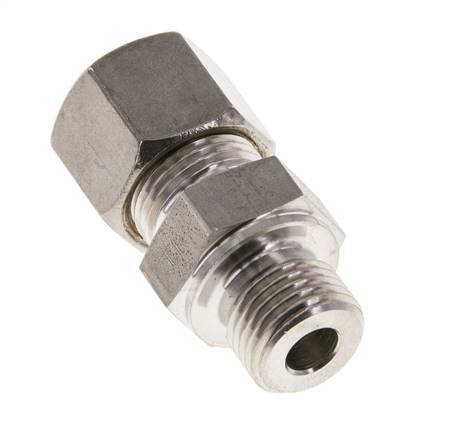 M16x1.5 Buitendraad x 10S RVS Rechte Knelfitting 630 Bar DIN 2353