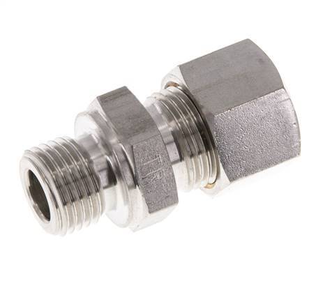 M16x1.5 Buitendraad x 12L RVS Rechte Knelfitting 315 Bar DIN 2353