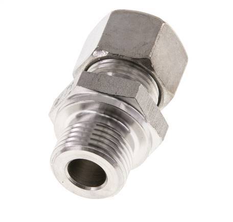 M18x1.5 Buitendraad x 12L RVS Rechte Knelfitting 315 Bar DIN 2353