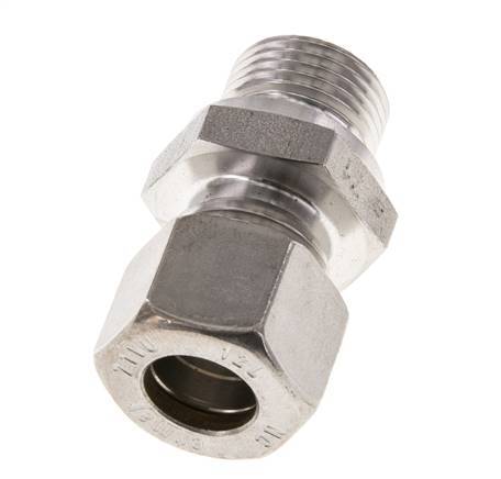 M18x1.5 Buitendraad x 12L RVS Rechte Knelfitting 315 Bar DIN 2353
