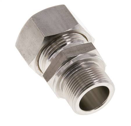 M26x1.5 Buitendraad x 22L RVS Rechte Knelfitting 160 Bar DIN 2353