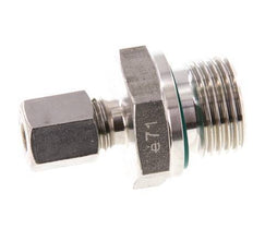 G 1/2'' Buitendraad x 6L RVS Rechte Knelfitting met FKM Afdichting 315 Bar DIN 2353
