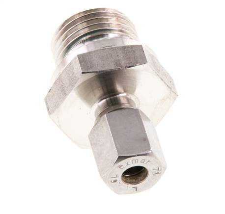 G 1/2'' Buitendraad x 6L RVS Rechte Knelfitting met FKM Afdichting 315 Bar DIN 2353