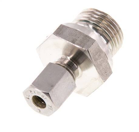 G 1/2'' Buitendraad x 6L RVS Rechte Knelfitting met FKM Afdichting 315 Bar DIN 2353