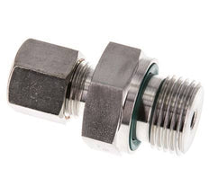 G 1/2'' Male x 8S Stainless steel Straight Compression Fitting with FKM Seal 630 Bar DIN 2353