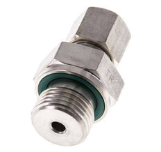G 1/2'' Buitendraad x 8S RVS Rechte Knelfitting met FKM Afdichting 630 Bar DIN 2353