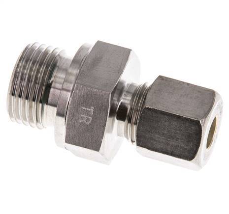 G 1/2'' Buitendraad x 8S RVS Rechte Knelfitting met FKM Afdichting 630 Bar DIN 2353