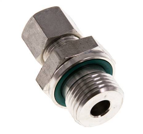 G 1/2'' Buitendraad x 10L RVS Rechte Knelfitting met FKM Afdichting 315 Bar DIN 2353