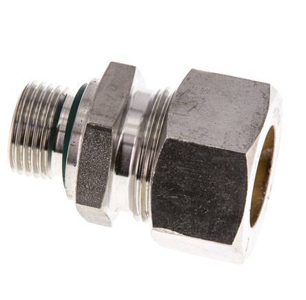 G 1/2'' Buitendraad x 22L RVS Rechte Knelfitting met FKM Afdichting 160 Bar DIN 2353