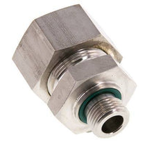G 1/2'' Buitendraad x 25S RVS Rechte Knelfitting met FKM Afdichting 400 Bar DIN 2353