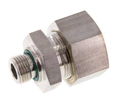 G 1/2'' Buitendraad x 25S RVS Rechte Knelfitting met FKM Afdichting 400 Bar DIN 2353