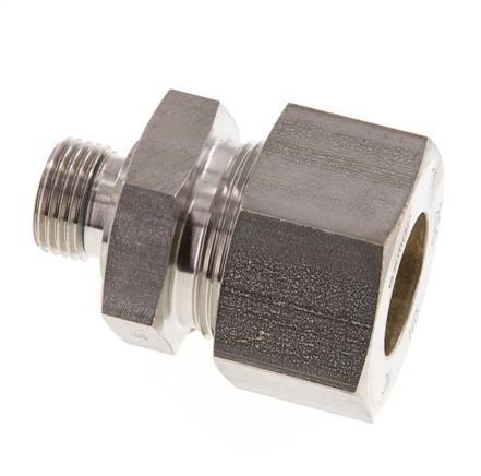 G 1/2'' Buitendraad x 25S RVS Rechte Knelfitting met FKM Afdichting 400 Bar DIN 2353