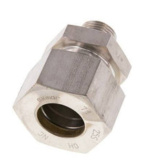 G 1/2'' Buitendraad x 25S RVS Rechte Knelfitting met FKM Afdichting 400 Bar DIN 2353