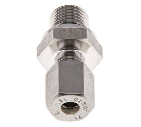 G 1/4'' Buitendraad x 6L RVS Rechte Knelfitting met FKM Afdichting 315 Bar DIN 2353