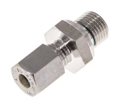 G 1/4'' Buitendraad x 6L RVS Rechte Knelfitting met FKM Afdichting 315 Bar DIN 2353