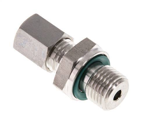 G 1/4'' Buitendraad x 6L RVS Rechte Knelfitting met FKM Afdichting 315 Bar DIN 2353