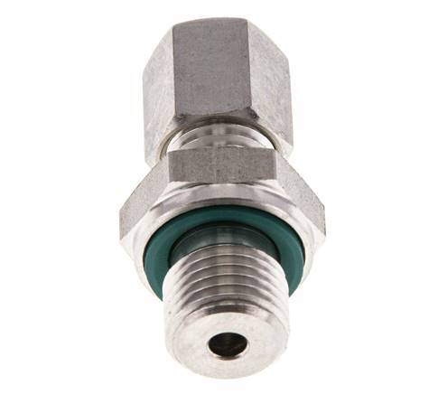 G 1/4'' Buitendraad x 6L RVS Rechte Knelfitting met FKM Afdichting 315 Bar DIN 2353