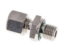 G 1/4'' Buitendraad x 8L RVS Rechte Knelfitting met FKM Afdichting 315 Bar DIN 2353