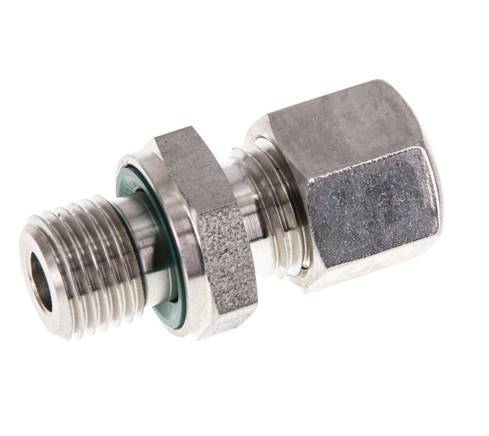 G 1/4'' Buitendraad x 8L RVS Rechte Knelfitting met FKM Afdichting 315 Bar DIN 2353