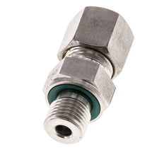 G 1/4'' Buitendraad x 8S RVS Rechte Knelfitting met FKM Afdichting 630 Bar DIN 2353