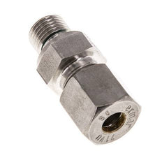 G 1/4'' Buitendraad x 8S RVS Rechte Knelfitting met FKM Afdichting 630 Bar DIN 2353