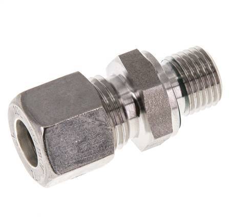 G 1/4'' Buitendraad x 10L RVS Rechte Knelfitting met FKM Afdichting 315 Bar DIN 2353