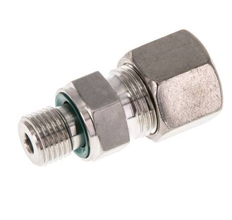 G 1/4'' Buitendraad x 10S RVS Rechte Knelfitting met FKM Afdichting 630 Bar DIN 2353