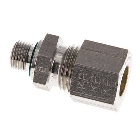 G 1/8'' Buitendraad x 10L RVS Rechte Knelfitting met FKM Afdichting 315 Bar DIN 2353