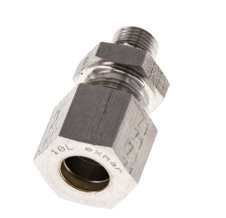 G 1/8'' Buitendraad x 10L RVS Rechte Knelfitting met FKM Afdichting 315 Bar DIN 2353