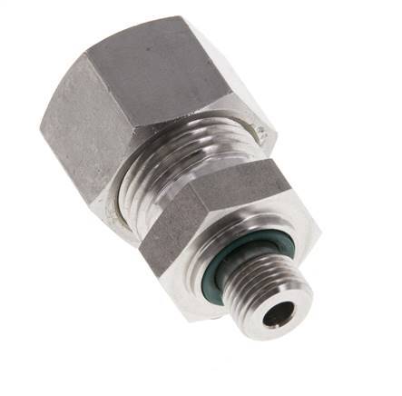 G 1/8'' Buitendraad x 12L RVS Rechte Knelfitting met FKM Afdichting 315 Bar DIN 2353